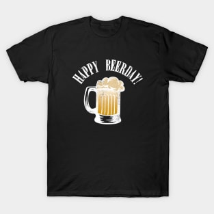 Funny Happy Beer Day Cake Mug T-Shirt